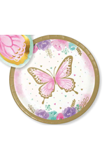 Creative Converting Butterfly Shimmer 7" Plates