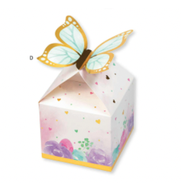 Creative Converting Butterfly Shimmer Favor Box - 8ct