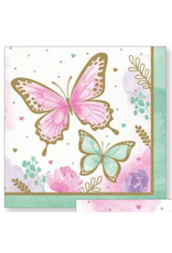 Creative Converting Butterfly Shimmer Lunch Napkins