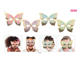 Creative Converting Golden Butterfly Paper Masks, 24 ct