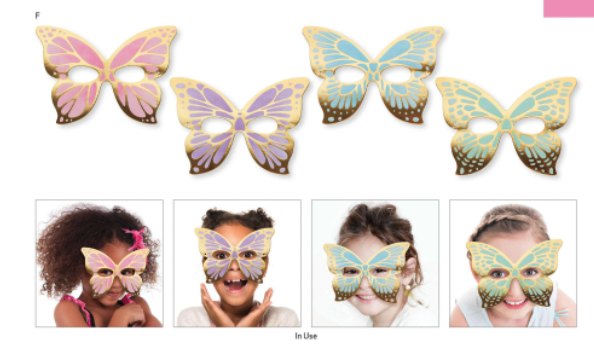 Creative Converting Butterfly Shimmer Paper Masks