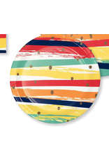 Creative Converting Birthday Stripes 7" Plates
