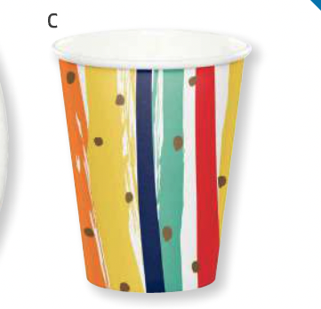 Creative Converting Birthday Stripes 9oz Cups