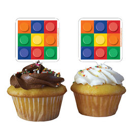 Creative Converting Block Party - Cupcake Toppers - Discontinued
