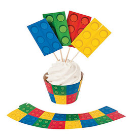 FUN EXPRESS Block Party - Cupcake Wrappers with Picks
