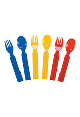 FUN EXPRESS Brick Party - Fork and Spoon Set 16ct