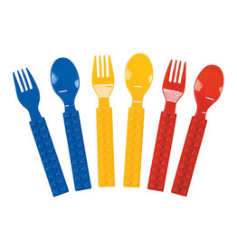 FUN EXPRESS Brick Party - Fork and Spoon Set 16ct