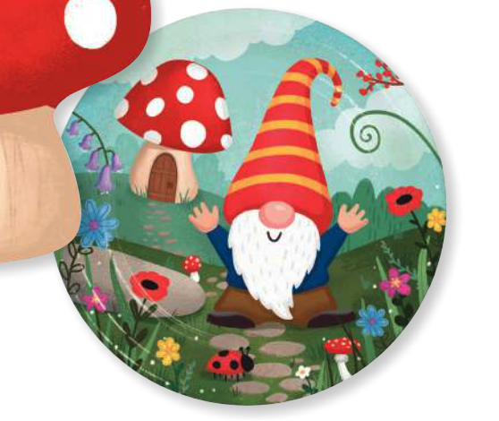 Creative Converting Party Gnomes 7" Plates (YARD SALE)