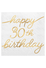 Golden Age Birthday 30th Beverage Napkins