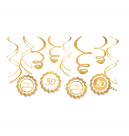 Golden Age Birthday 30th Fan & Swirl Decorating Kit