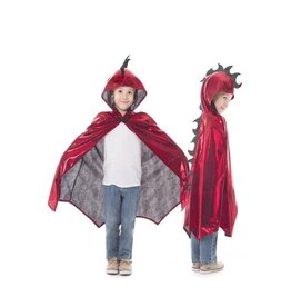 Little Adventures Dragon Cloak Red/Black