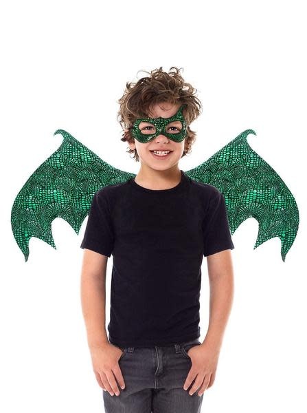 Little Adventures Dragon Wing and Mask Set - Green