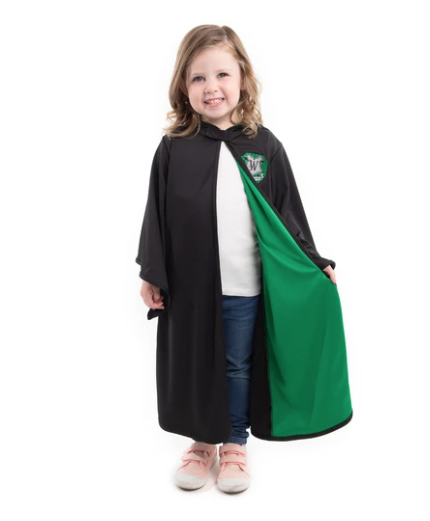 Little Adventures Wizard Robe Green Hooded - Small/Medium