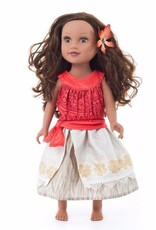 Little Adventures Doll Dress Island Princess w/ Hair Clip