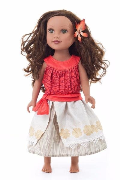 Little Adventures Doll Dress Island Princess w/ Hair Clip