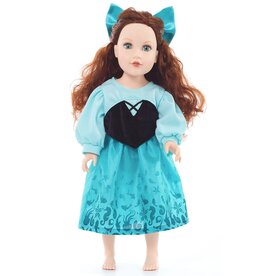 Little Adventures Doll Dress Mermaid Day Dress with hair bow