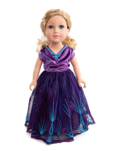 Little Adventures Doll Dress Purple Ice Princess