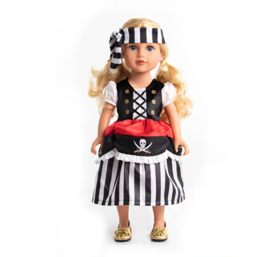 Little Adventures Doll Dress - Pirate w/ Headband