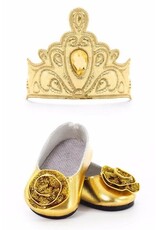 Little Adventures Doll Shoes and Tiara Gold