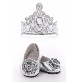 Little Adventures Doll Shoes and Tiara Silver