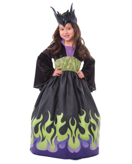 Little Adventures Dragon Queen Dress w/ Crown - Small