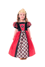 Little Adventures Queen of Hearts Dress w/ Crown - Large