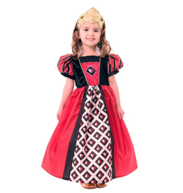 Little Adventures Queen of Hearts Dress w/ Crown - Large