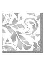 Silver Elegant Scroll - Napkins, Beverage