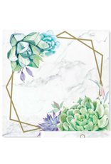 Creative Converting Geometic  Succulents Lunch Napkins