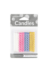 Creative Converting Candles - Assorted Candy Striped 24ct