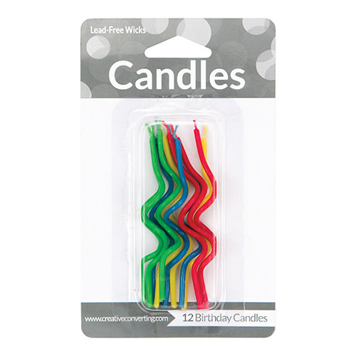 Creative Converting Candles - Crazy Curl Primary Colors