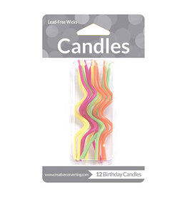 Creative Converting Candles - Crazy Curl Brights