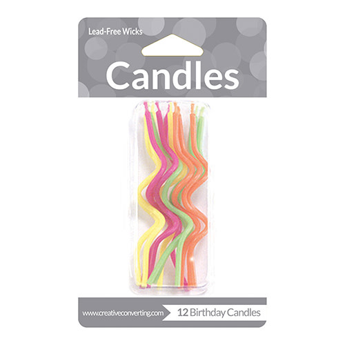 Creative Converting Candles - Crazy Curl Brights