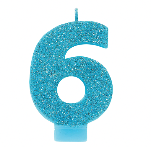 Glitter Candle #6 - Blue