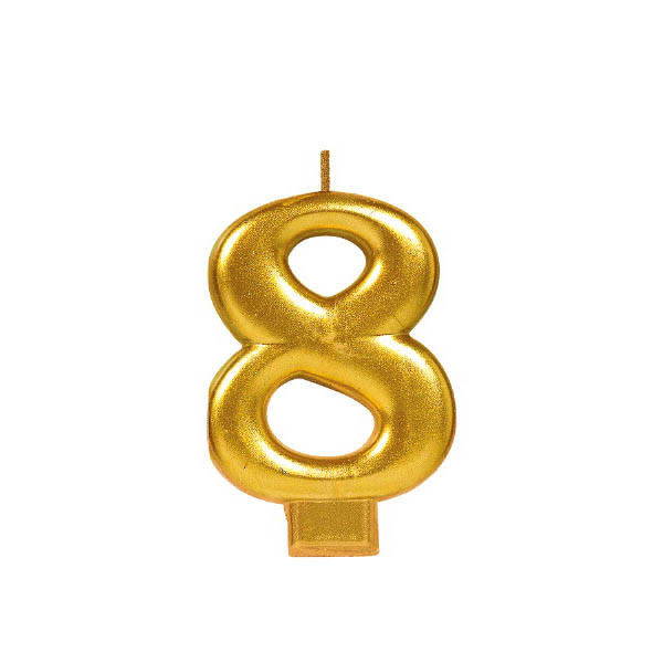 Gold Metallic Candle #8