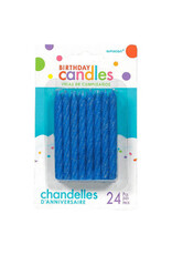 Candles - Large Spiral Glitter - Blue