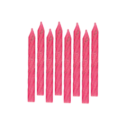 Candles - Large Spiral Glitter - Pink