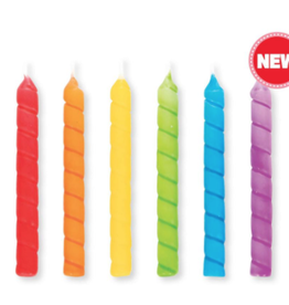 Creative Converting Large Rainbow Spiral Candles
