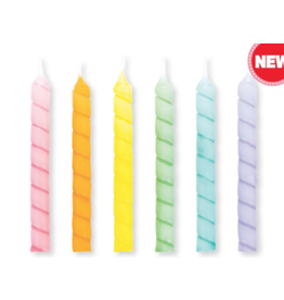 Creative Converting Candles - Pastel Spiral 12ct