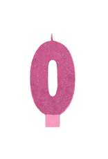 Large Glitter Candle #0 - Pink