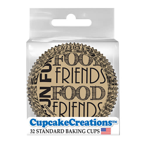 Cupcake Liners - Fun, Food, & Friends 32ct