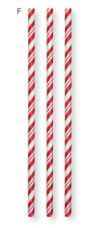 Creative Converting Straws - Striped Classic Red - 24ct
