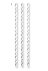 Creative Converting Straws - Striped Silver - 24ct