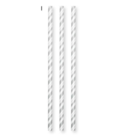 Creative Converting Straws - Striped Silver - 24ct