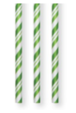 Creative Converting Straws - Striped Fresh Lime - 24ct