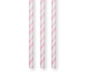 Creative Converting Straws - Striped Candy Pink - 24ct - Watkins