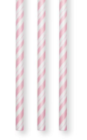 Creative Converting Straws - Striped Classic Pink - 24ct