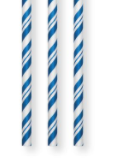 Creative Converting Straws - Striped Cobalt- 24ct