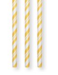 Creative Converting Straws - Striped Yellow - 24ct
