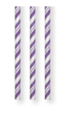 Creative Converting Straws - Striped Amethyst - 24ct
